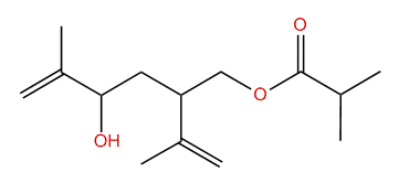 4-Hydroxy-2-isopropenyl-5-methyl-5-hexenyl isobutyrate